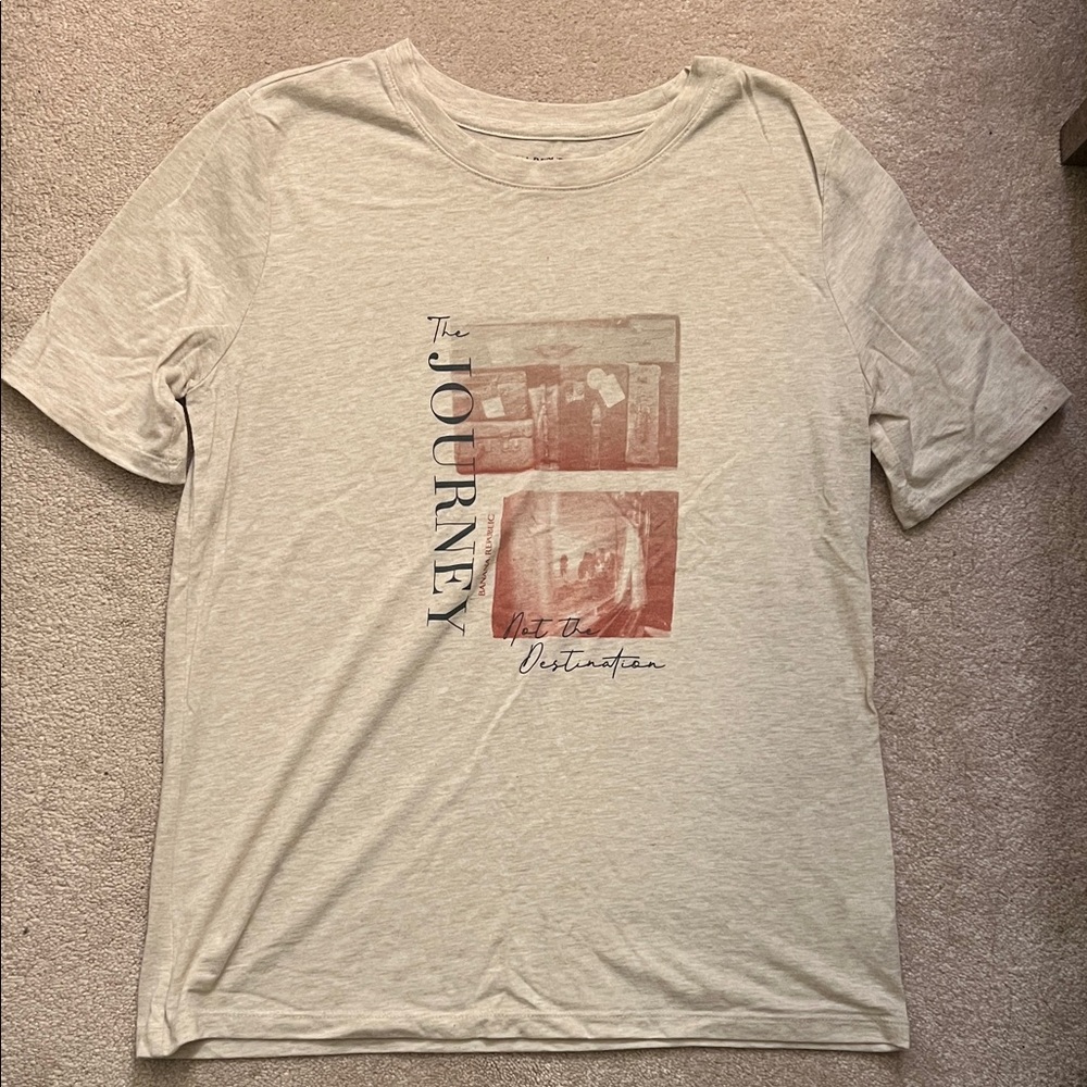 Banana Republic Oatmeal The Journey Graphic Tee